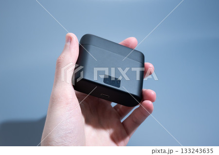 Black Wireless Earbuds Charging Case 133243635