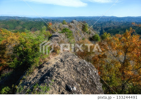 茨城県大子町　袋田の滝周辺の紅葉 133244491