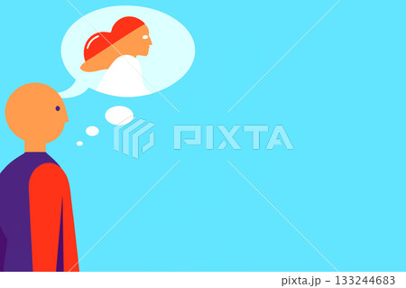 A man in love with thoughts only about her 133244683