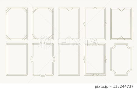 Beautiful and luxury gold line borders 133244737