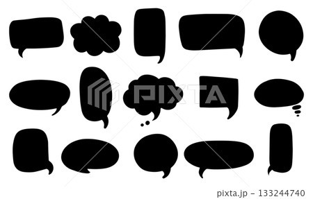 Set of cloud of think, speech or balloon for text. Set of cloud of think, speech or balloon for text. 133244740