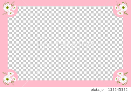 Horizontal Pastel Pink Frame with Flowers, Clean Floral Border Background for Certificate or Presentation Horizontal Pastel Pink Frame with Flowers, Clean Floral Border Background for Certificate or Presentation 133245552