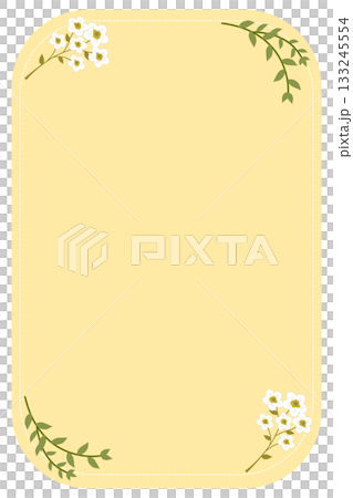 Soft Pastel Yellow Background with White Floral Vine Border Soft Pastel Yellow Background with White Floral Vine Border 133245554