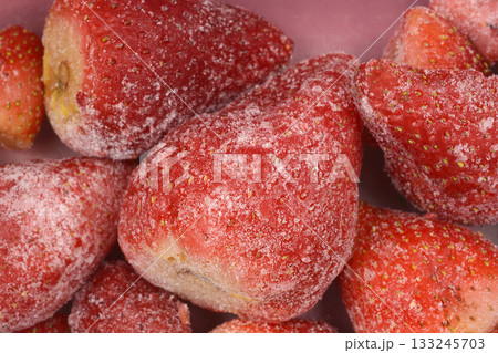 Frozen strawberries 133245703