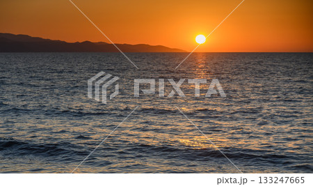 Evening Sunset in Morphou Bay Cyprus Coastal Landscape Evening Sunset in Morphou Bay Cyprus Coastal Landscape 133247665
