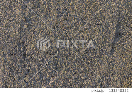 Surfaces of earth show intricate textures and patterns under natural light in rich tones of gray 133248332