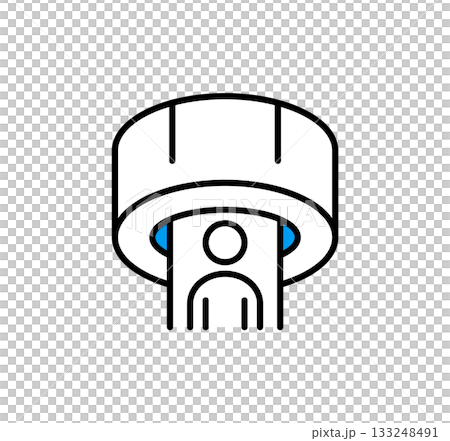 接受X光檢查的人的圖示插圖/向量圖 133248491