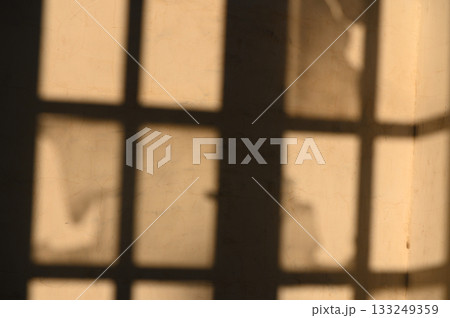 Shadows dance through a sunlit room, revealing textures of history light play 133249359