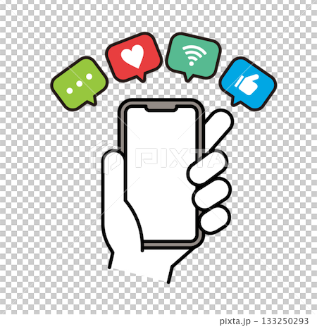 SNS icon illustration / vector 133250293