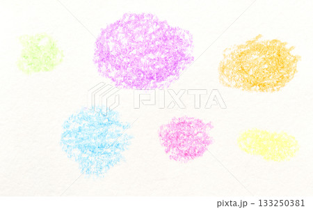 Colorful pastel crayons texture on white paper with abstract pattern of soft 133250381