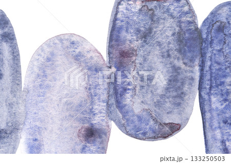 Abstract blue and purple oval shapes in watercolor style on white background Abstract blue and purple oval shapes in watercolor style on white background 133250503