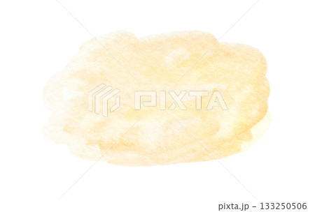 Soft yellow watercolor blob: textured abstract circle in light pastel artistic Soft yellow watercolor blob: textured abstract circle in light pastel artistic 133250506