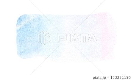 Abstract blurred blue and pink watercolor texture on white background 133251156