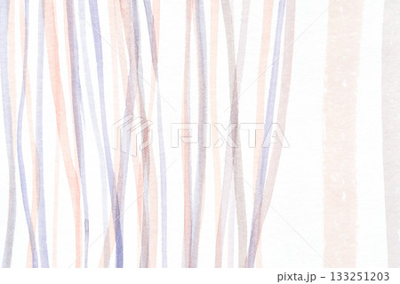 Abstract watercolor pattern with multicolored vertical lines on textured 133251203