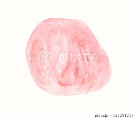 Abstract pink watercolor texture with soft organic brush strokes on white 133251217