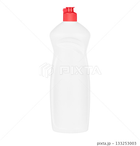 Dishwashing liquid on isolated white background 133253003