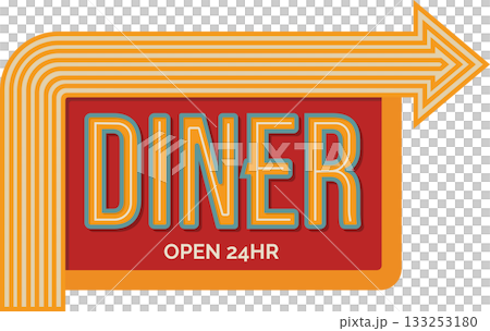 Retro diner sign 133253180
