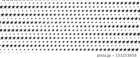 Repeated black star shapes pattern. Sparkles on white background. Simple geometric mosaic texture. Modern starry print. Minimalistic wallpaper. Vector graphic illustration Repeated black star shapes pattern. Sparkles on white background. Simple geometric mosaic texture. Modern starry print. Minimalistic wallpaper. Vector graphic illustration 133253658