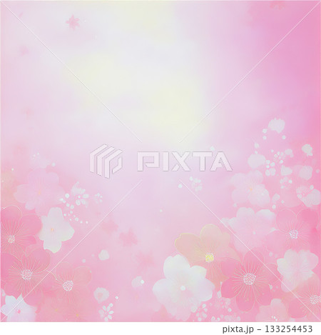 背景素材　春　桜　和風 133254453