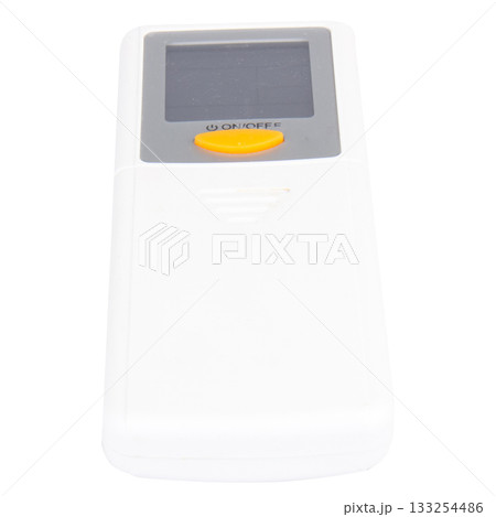 Air conditioner remote control on a white background Air conditioner remote control on a white background 133254486