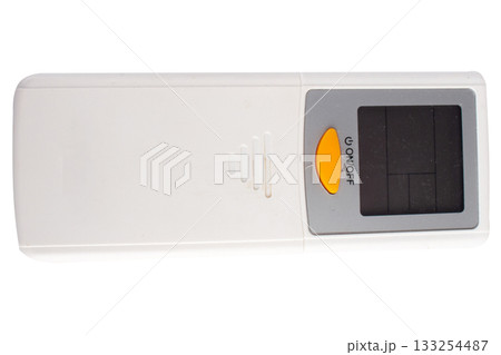 Air conditioner remote control on a white background 133254487