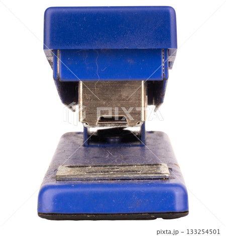 Dirty old stapler on white background Dirty old stapler on white background 133254501