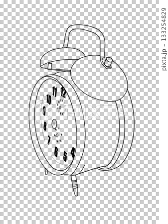 Alarm clock line drawing 133254829