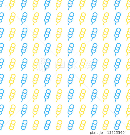 青黄の団子の背景素材 133255494