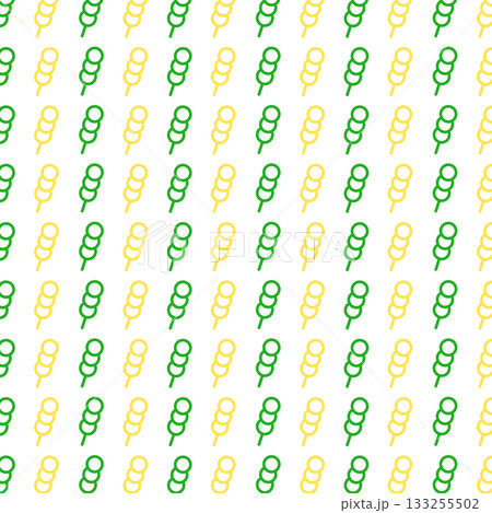 黄緑の団子の背景素材 133255502