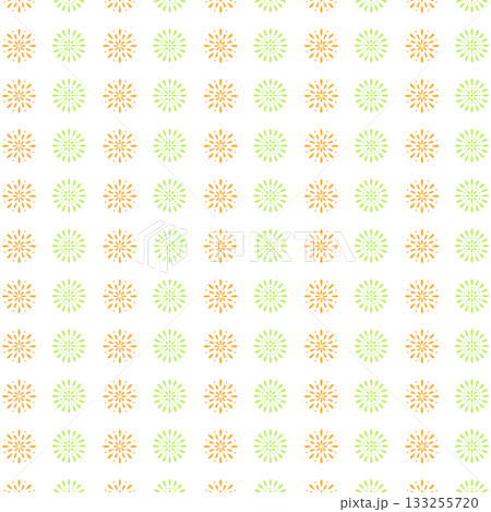 緑橙の花火の背景素材 133255720