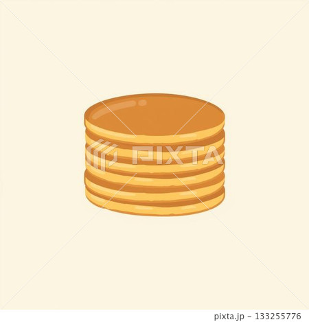 シンプルなパンケーキのイラスト 133255776