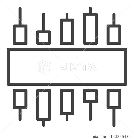 Candle Graph vector Candlestick Chart with square inside thin line icon or design element Candle Graph vector Candlestick Chart with square inside thin line icon or design element 133256482
