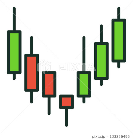 Financial Candlestick Chart vector colored icon or symbol Financial Candlestick Chart vector colored icon or symbol 133256496
