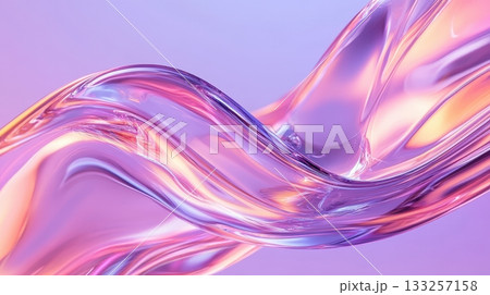 Mesmerizing laser waves in undulating patterns of rich vibrant colors create a captivating dreamlike visual experience  The fluid 133257158