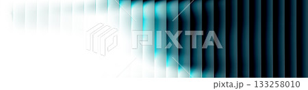 White and blue ribbed abstract modern wide background with bright color gradient 133258010