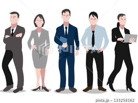 5人チームのビジネスマン 133258162