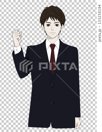 辦公室職員揮拳的插圖 133258194