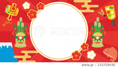 お正月 　新春初売りセールのバナー広告 133258430