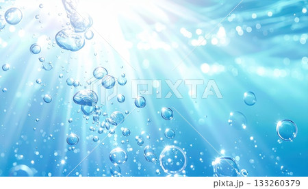 《AI画像》光が差し込む海中のイメージ 《AI画像》光が差し込む海中のイメージ 133260379