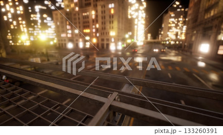 Busy city streets come alive at night with shimmering lights and reflections on wet pavement. People and vehicles move in harmony, creating an energetic atmosphere in the heart of the city. Busy city streets come alive at night with shimmering lights and reflections on wet pavement. People and vehicles move in harmony, creating an energetic atmosphere in the heart of the city. 133260391