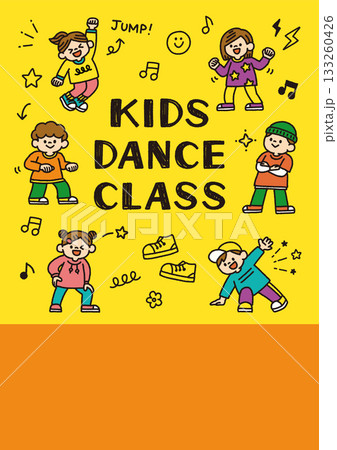 子供 ダンス 手描き 背景イラスト チラシ用 子供 ダンス 手描き 背景イラスト チラシ用 133260426