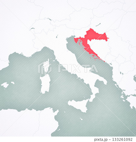 Map of Italian Peninsula - Croatia Map of Italian Peninsula - Croatia 133261092