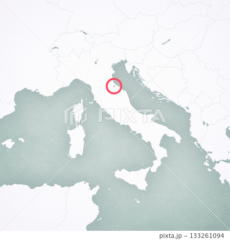 Map of Italian Peninsula - San Marino 133261094