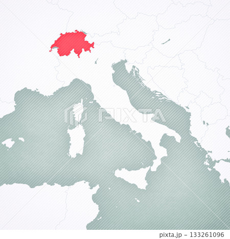 Map of Italian Peninsula - Switzerland 133261096