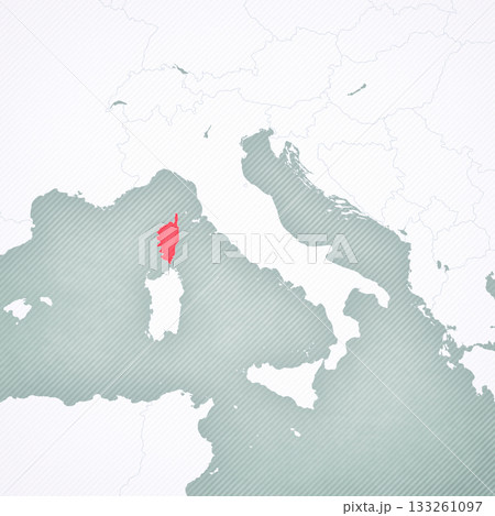 Map of Italian Peninsula - Corsica Map of Italian Peninsula - Corsica 133261097