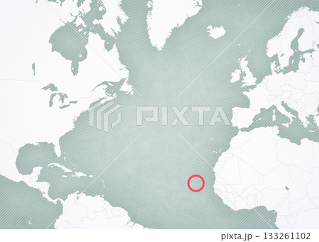 Map of North Atlantic Ocean - Cape Verde Map of North Atlantic Ocean - Cape Verde 133261102