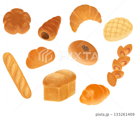 パン　イラストセット 133261409