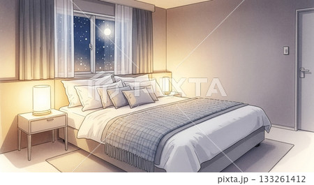 全館空調で静けさに包まれた寝室 全館空調で静けさに包まれた寝室 133261412