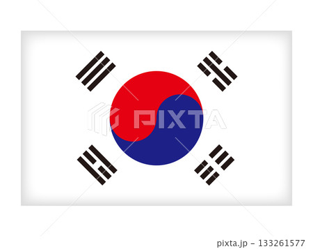 シンプルな韓国の国旗のアイコンイラスト素材4 133261577