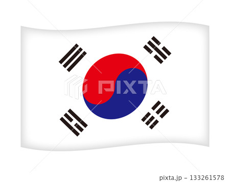 シンプルな韓国の国旗のアイコンイラスト素材5 133261578